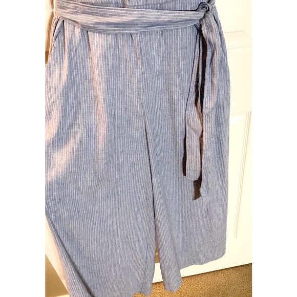 Ann Taylor Light Blue Wrap Jumpsuit - Picture 6 of 8